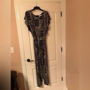 Women’s Black and White Jumper, Size L. Made by Emma and Michele